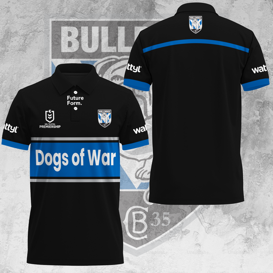 Canterbury Bulldogs NRL Dog Of War Special Edition Polo Shirt TM V2 NTA