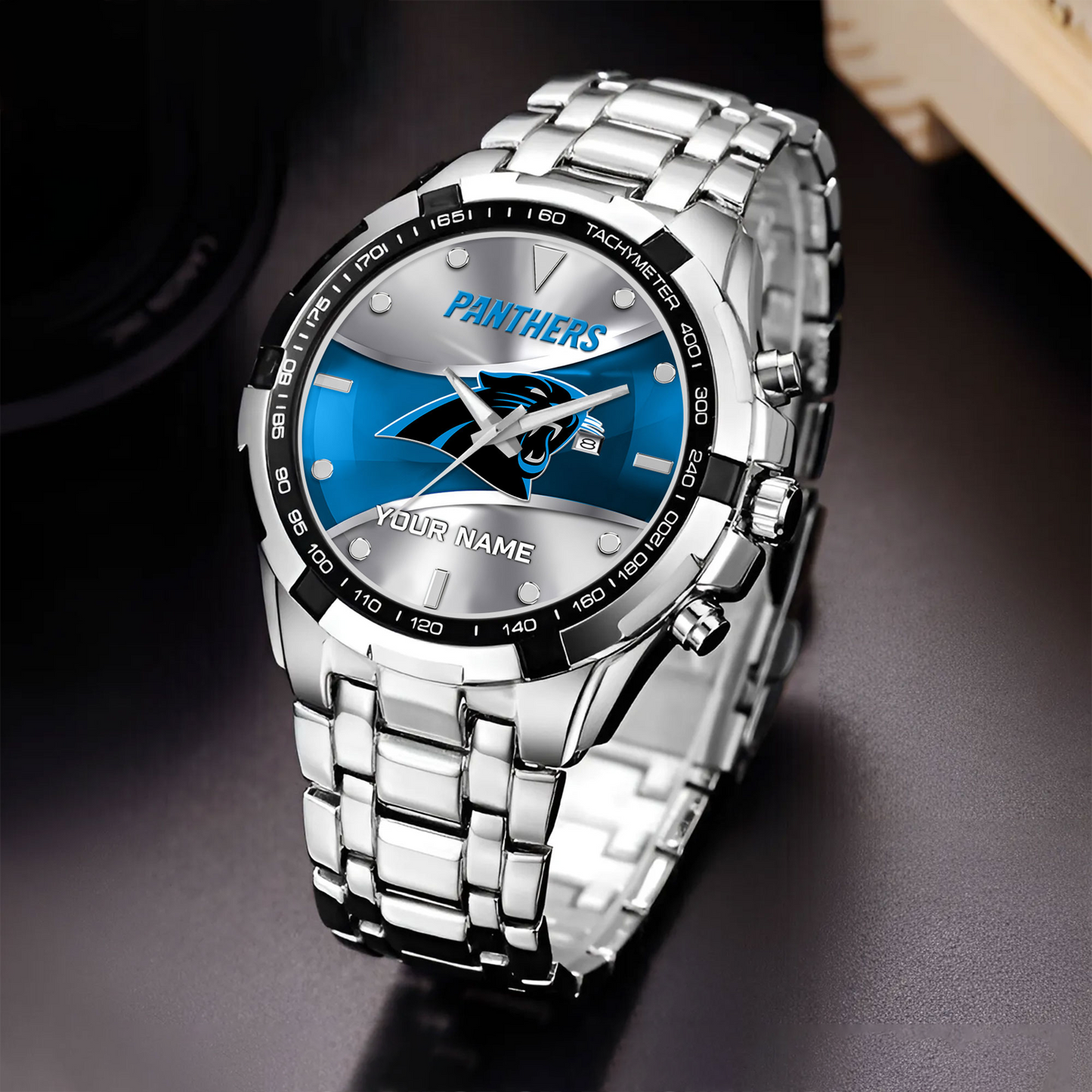 CAR x NFL Alloy Men Quartz Watch - Custom Name DATND TANTD