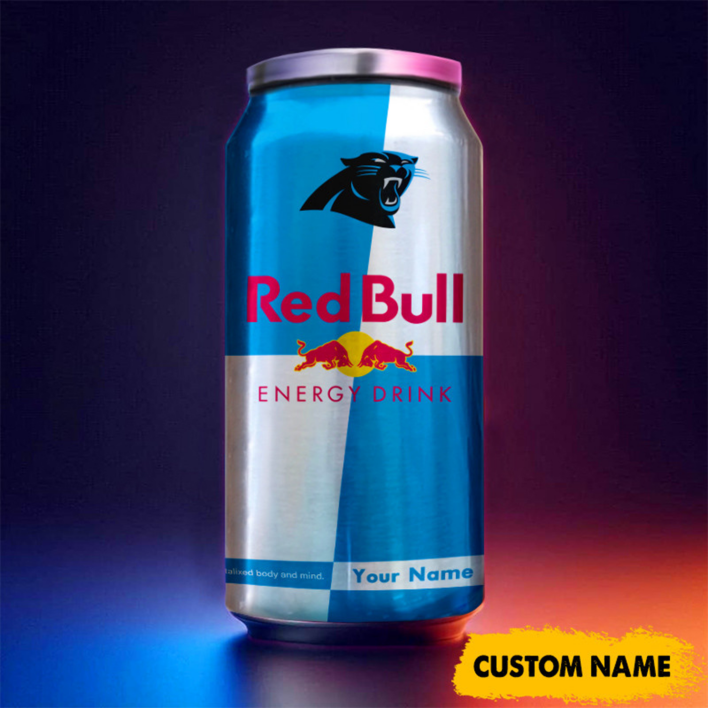 CAR x NFL Mix RedB Drink Can Tumbler Custom Any Name DATND TANTD