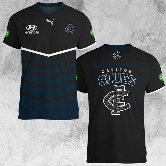 Carlton Blues 1 AFL 2025 Limited Edition V-neck T-Shirt TM NTA V1