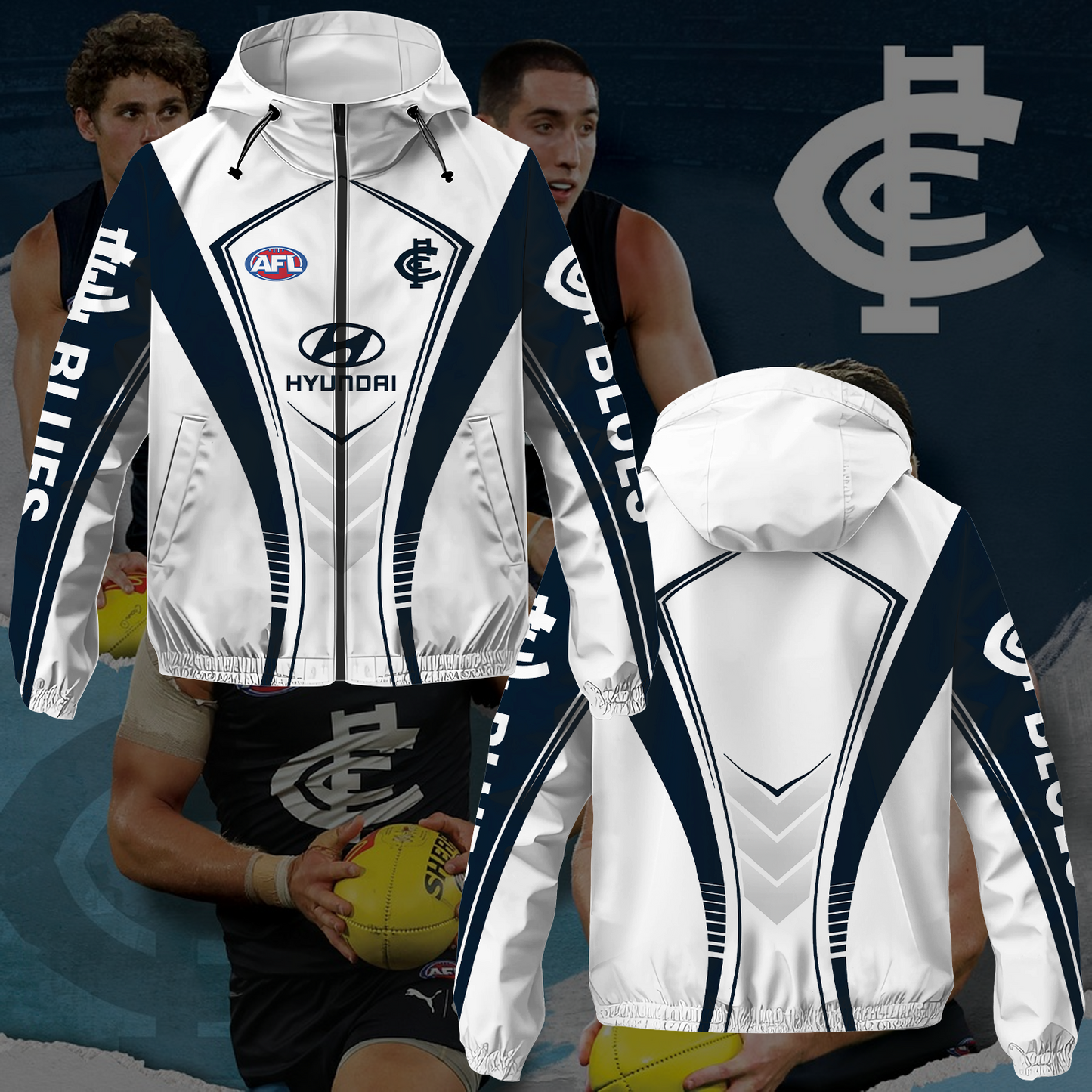Carlton Blues 6 AFL 2025 Windbreaker Jacket TM NTA V2