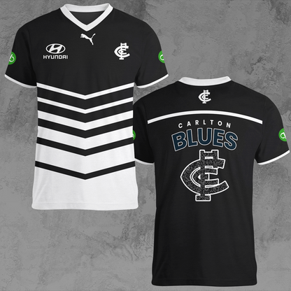 Carlton Blues 7 AFL 2025 Limited Edition V-neck T-Shirt TM NTA V1