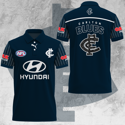 Carlton Blues AFL 2025 Limited Edition Polo Shirt TM - When you buy a combo - You save more V1