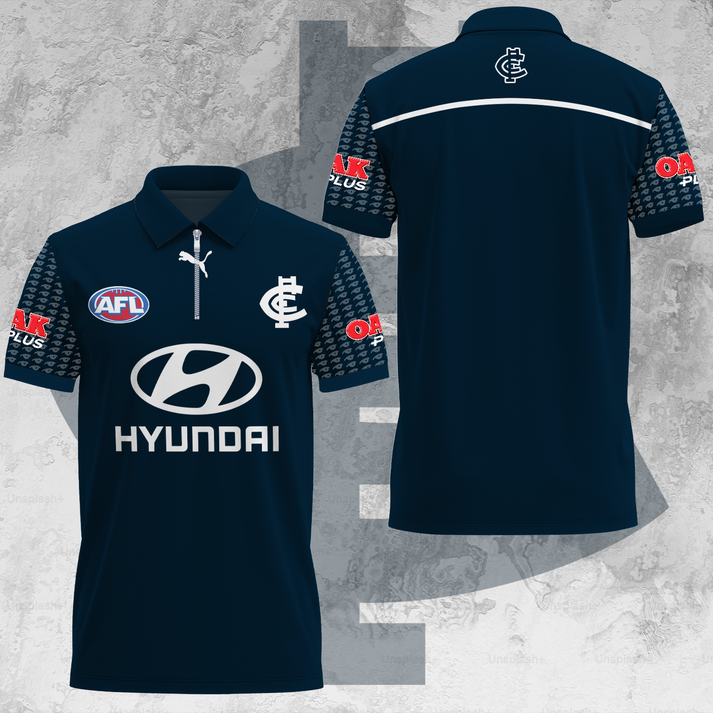 Carlton Blues AFL 2025 Limited Edition Zip Polo Shirt TM V2