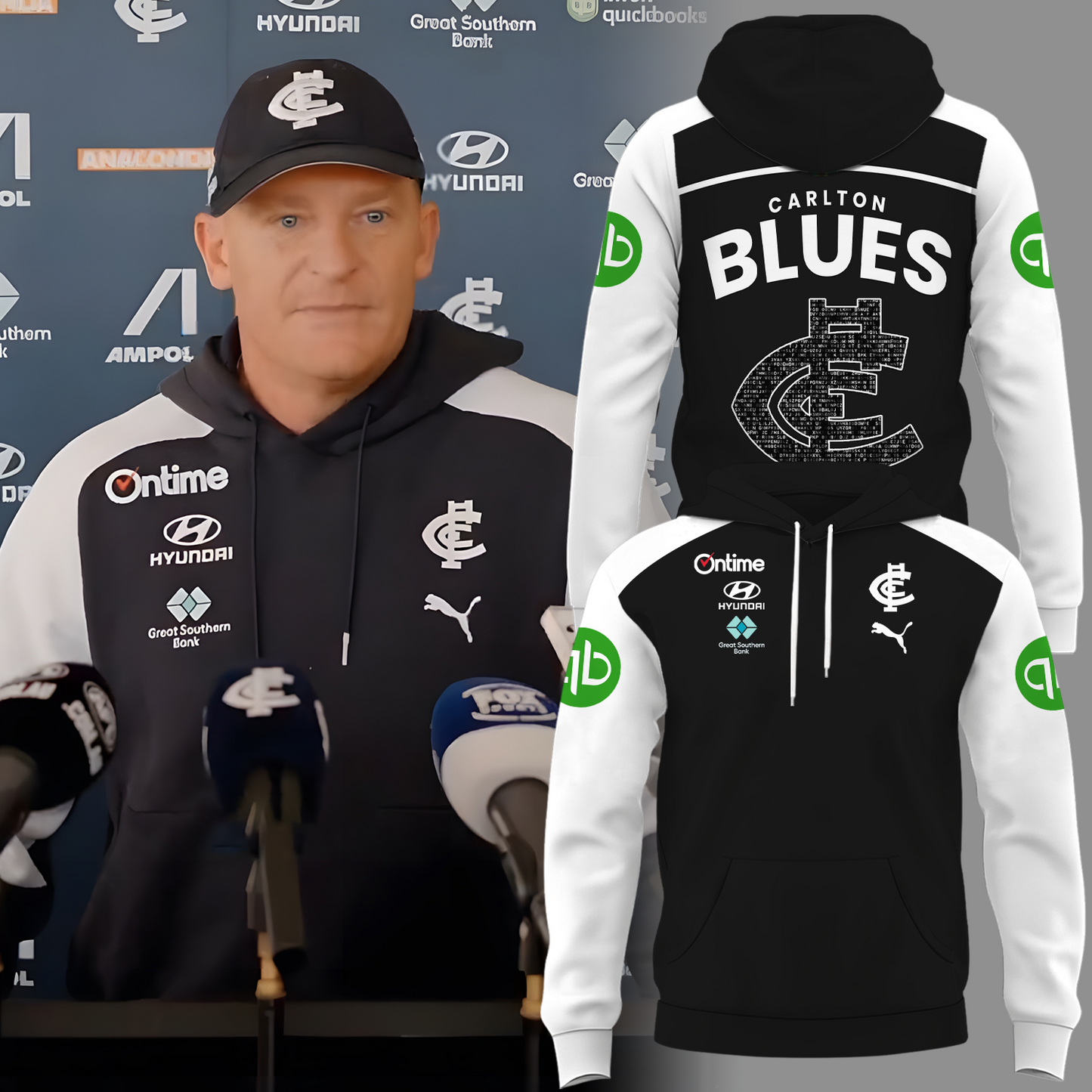 Carlton Blues AFL Special Edition Hoodie TM V3