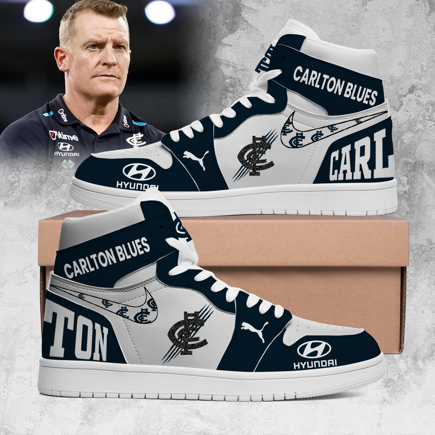 Carlton Blues Football Club AFL 2025 Limited Edition A1 Shoes TM NTA V5