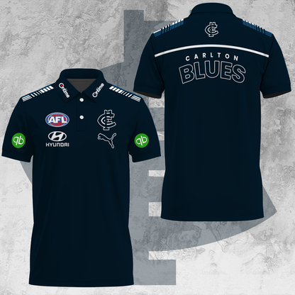 Carlton Football Club AFL 2025 Blues Limited Edition Polo Shirt TM V20