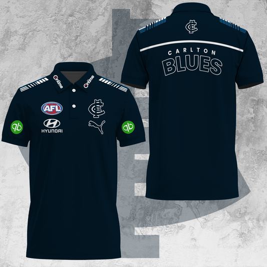Carlton Football Club AFL 2025 Blues Limited Edition Polo Shirt TM V20