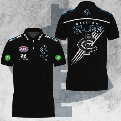 Carlton Football Club AFL 2025 Blues Limited Edition Polo Shirt TM V23