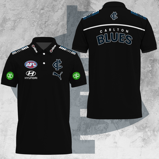 Carlton Football Club AFL 2025 Blues Limited Edition Polo Shirt TM V24