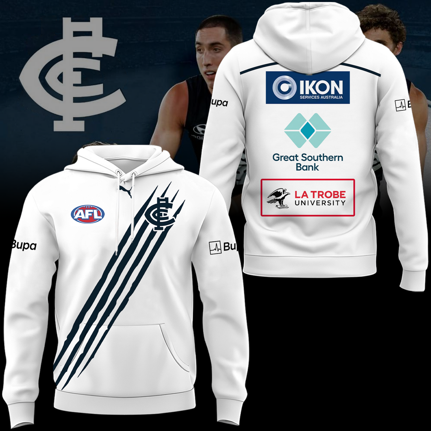 Carlton Football Club AFL Blues Limited Edition Hoodie TM V1