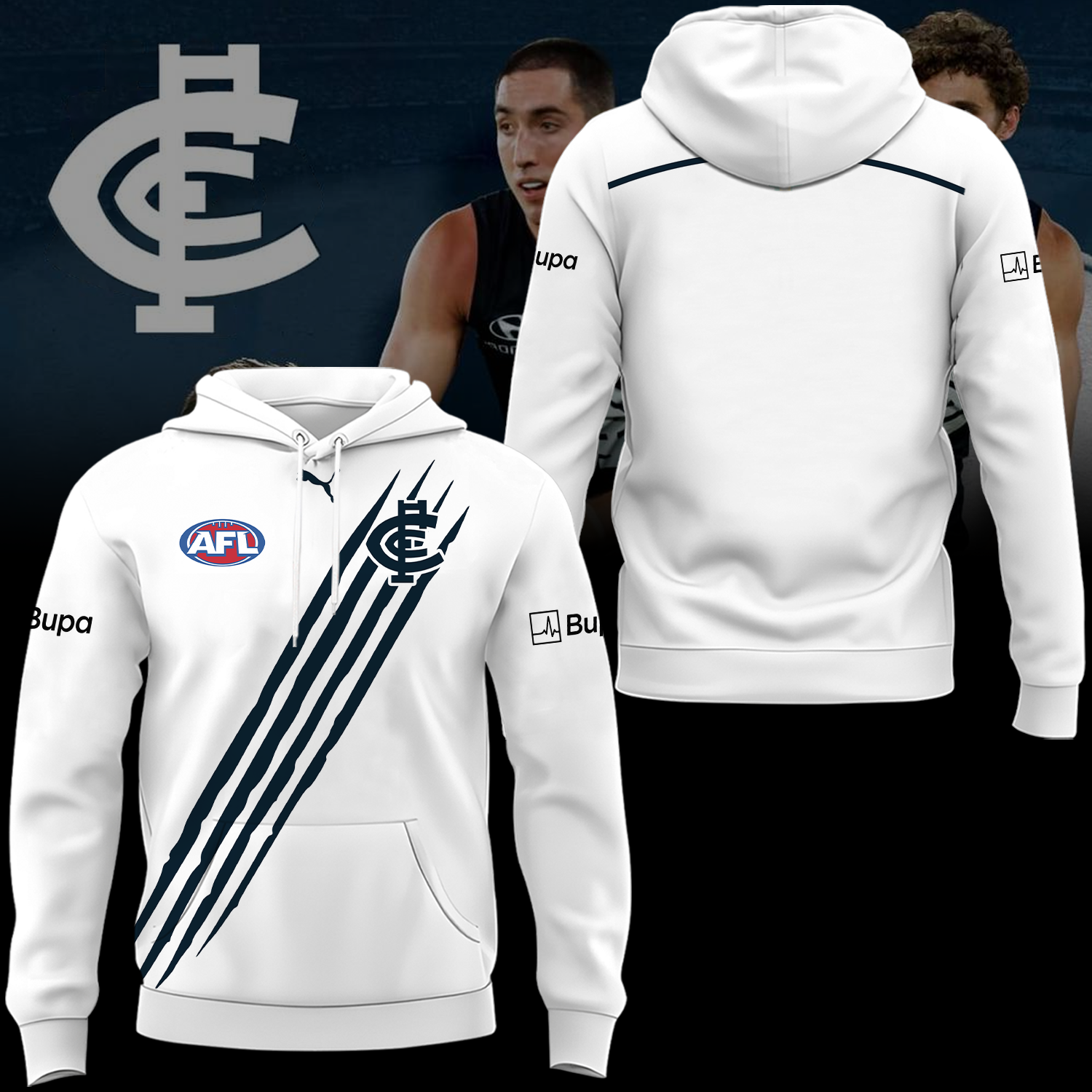 Carlton Football Club AFL Blues Limited Edition Hoodie TM V2