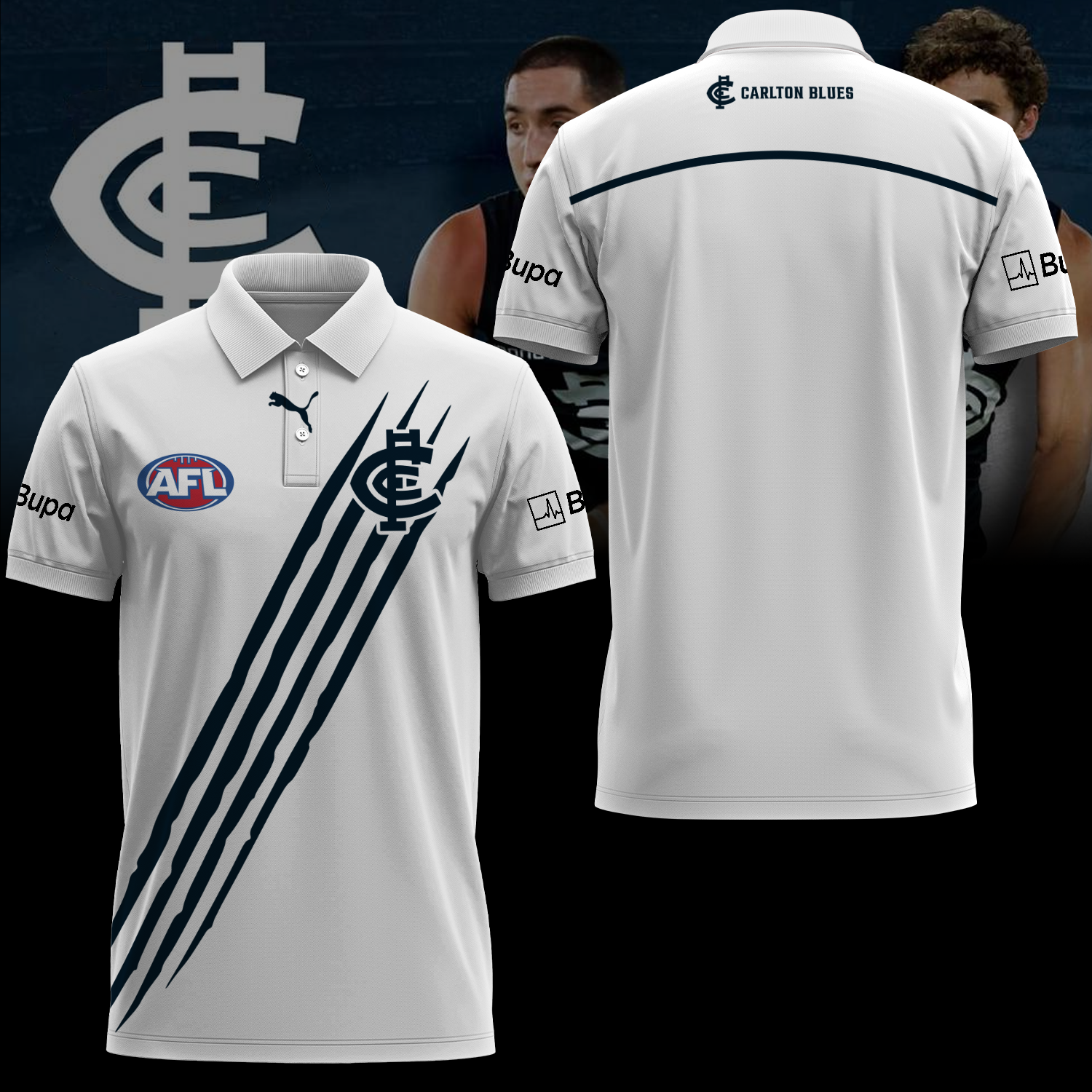 Carlton Football Club AFL Blues Limited Edition Polo Shirt TM V2