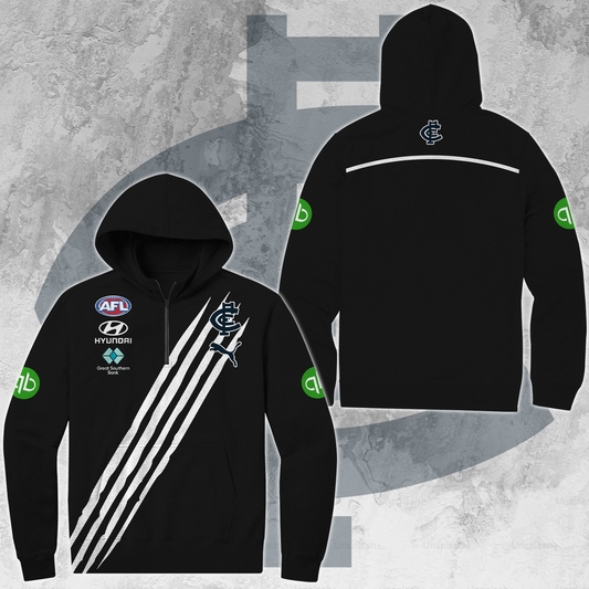 Carlton Football Club AFL Blues Limited Edition Quarter Zip Hoodie TM V2