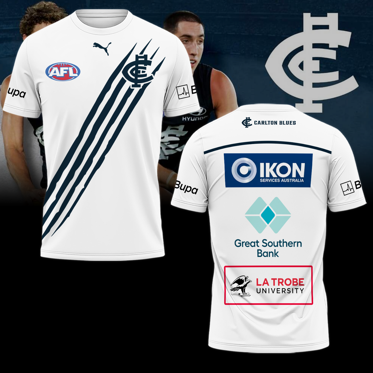 Carlton Football Club AFL Blues Limited Edition T-Shirt TM - You will save more when you buy the clothes and hat combo V2