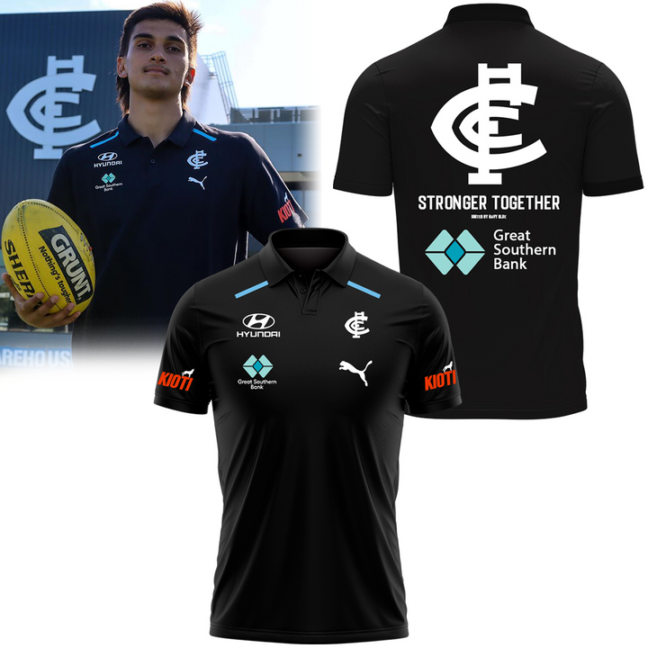 Carlton Football Club AFL Home Of The Blues Limited Edition Polo Shirt TM V3