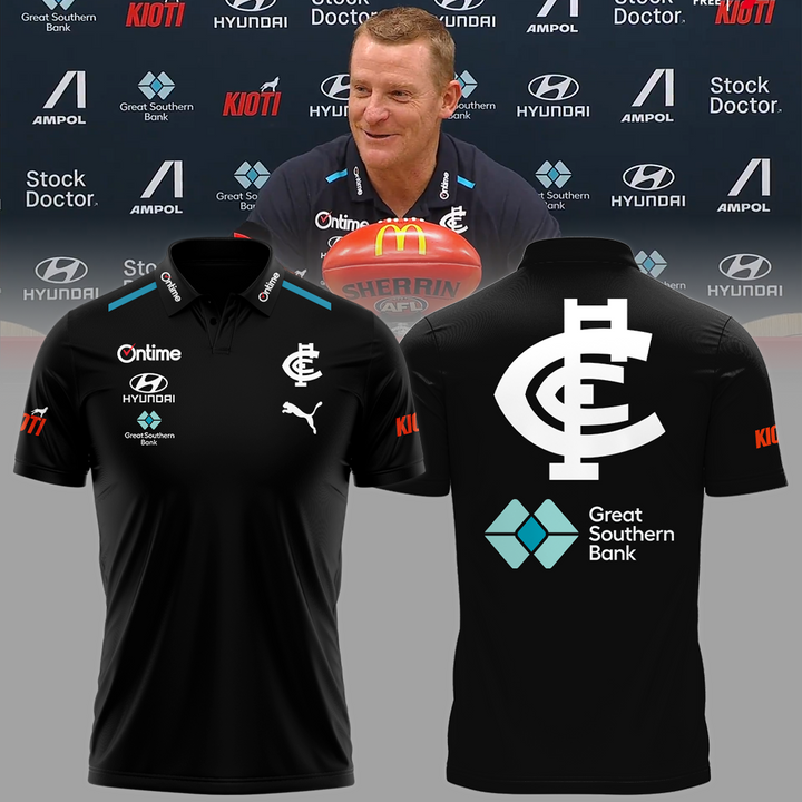 Carlton Football Club AFL Home Of The Blues Limited Edition Polo Shirt TM V4