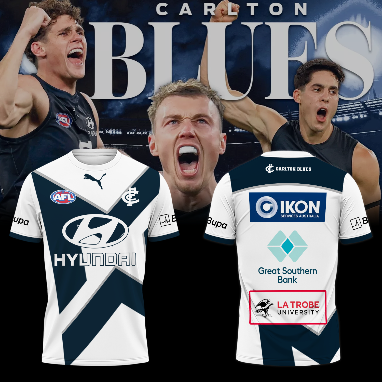 Carlton Football Club AFL Home Of The Blues Limited Edition T-Shirt TM V4