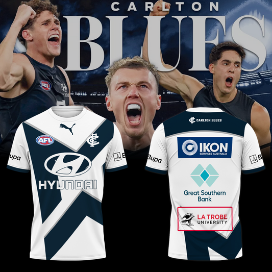Carlton Football Club AFL Home Of The Blues Limited Edition T-Shirt TM - You will save more when you buy the clothes and hat combo V4