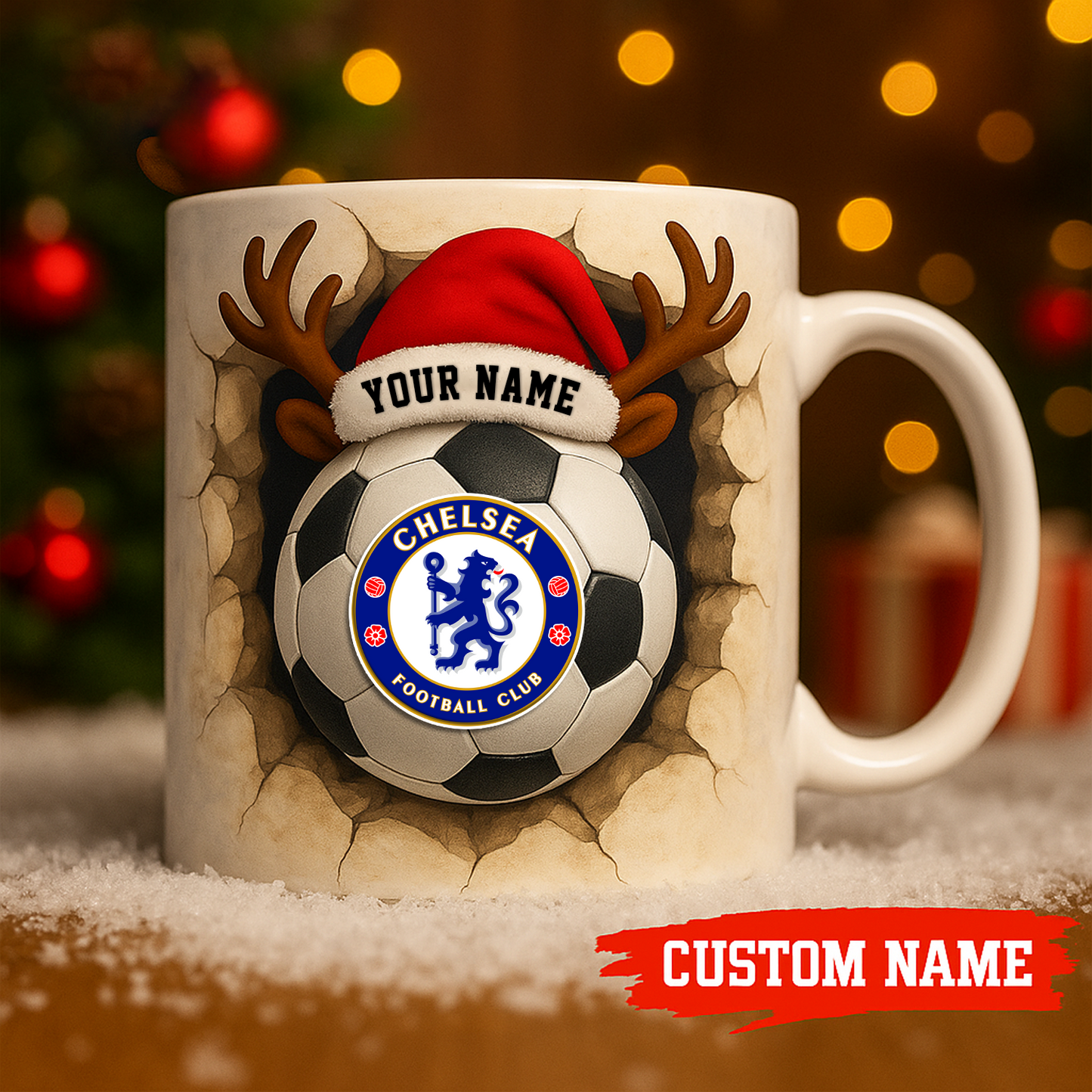 CHE X Premium EPL Christmas Football Ceramic Mug V1 NAK NHT