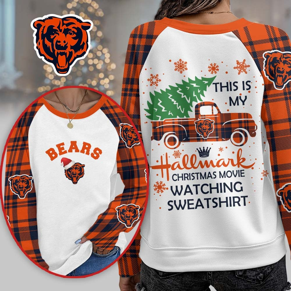 CHI Premium NFL Cozy Round Neck Raglan Sleeve Sweatshirt DDT CTND