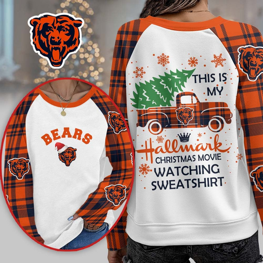 CHI Premium NFL Cozy Round Neck Raglan Sleeve Sweatshirt DDT CTND