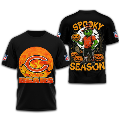 CHI Premium NFL Spooky Season 3D Shirt DDT CTND