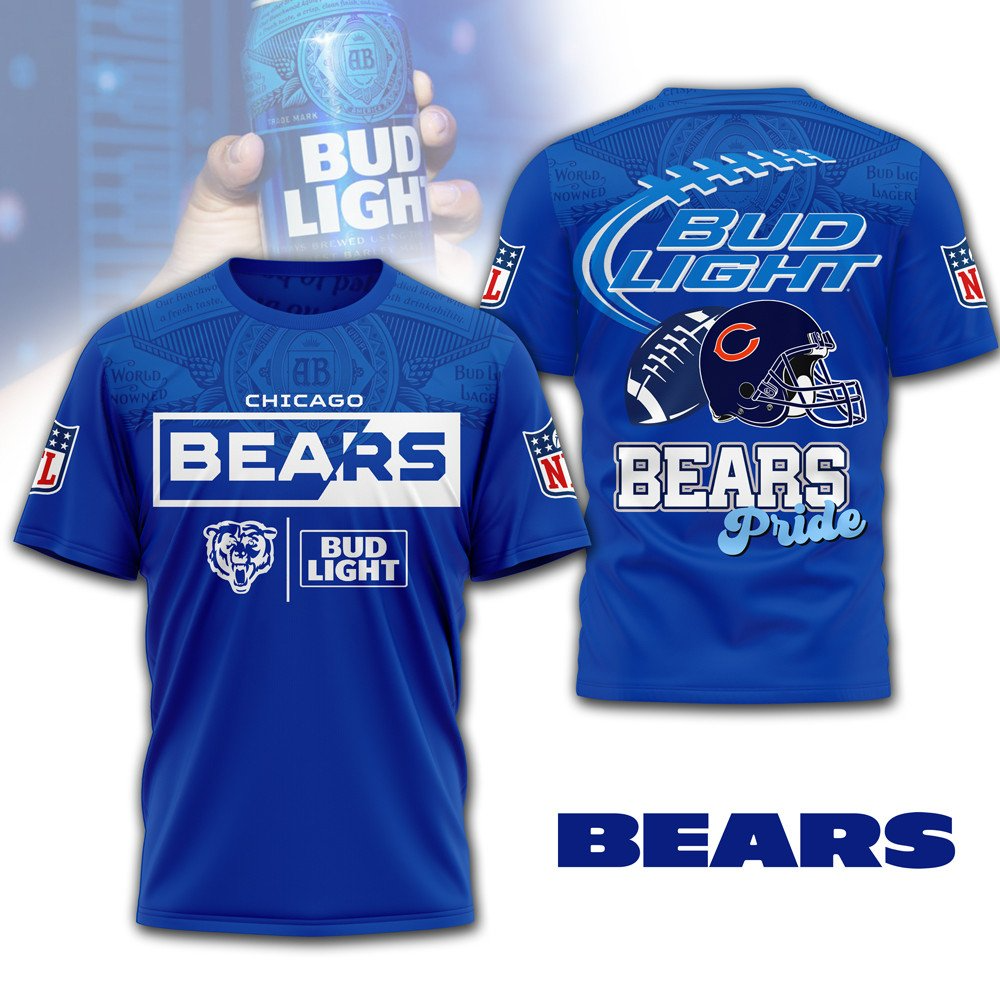 CHI Premium NFL x Bud Light 3D T-shirt DDT CTND