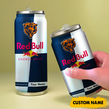 CHI x NFL Mix RedB Drink Can Tumbler Custom Any Name DATND TANTD
