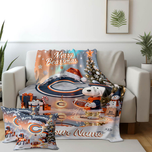 CHI x SNP Premium Christmas Fleece Blanket & Throw Pillow V1 NAK NHT