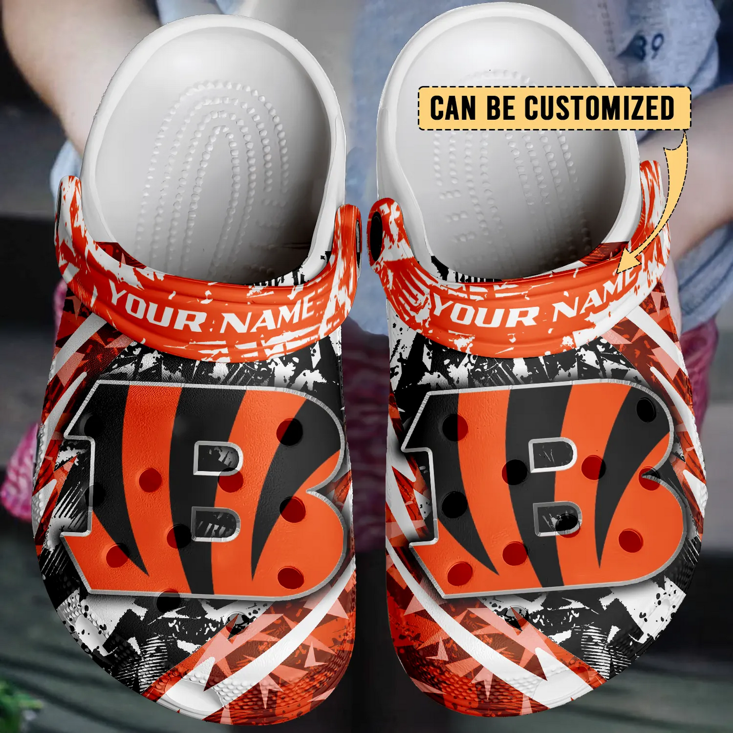 CIN  x NFL Crocs Crocband Clogs Shoes DatND DVT