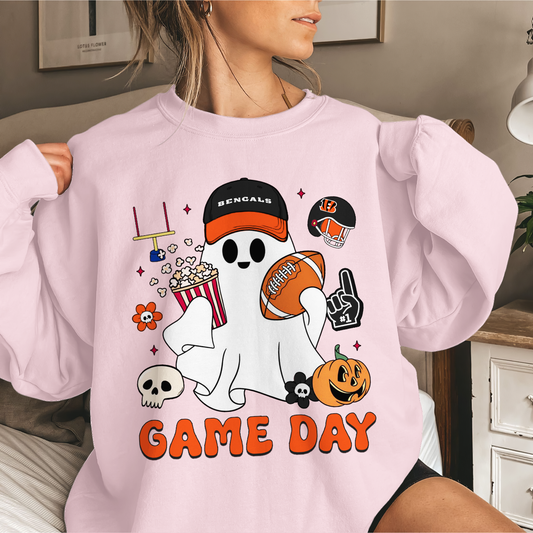CIN Game Day Football Ghost Sweatshirt DDT NTL