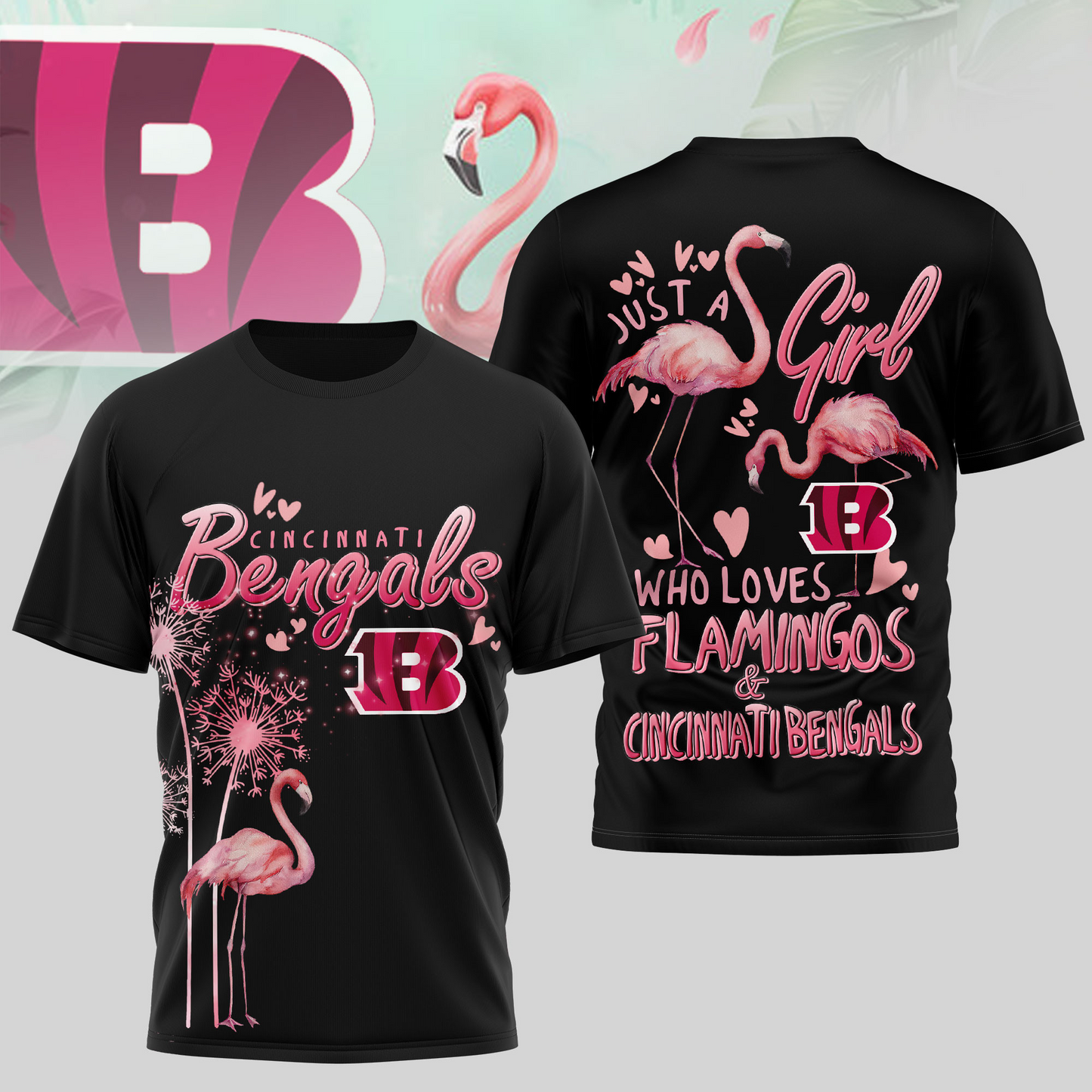 CIN Premium NFL Flamingo 3D Shirt DDT NTL