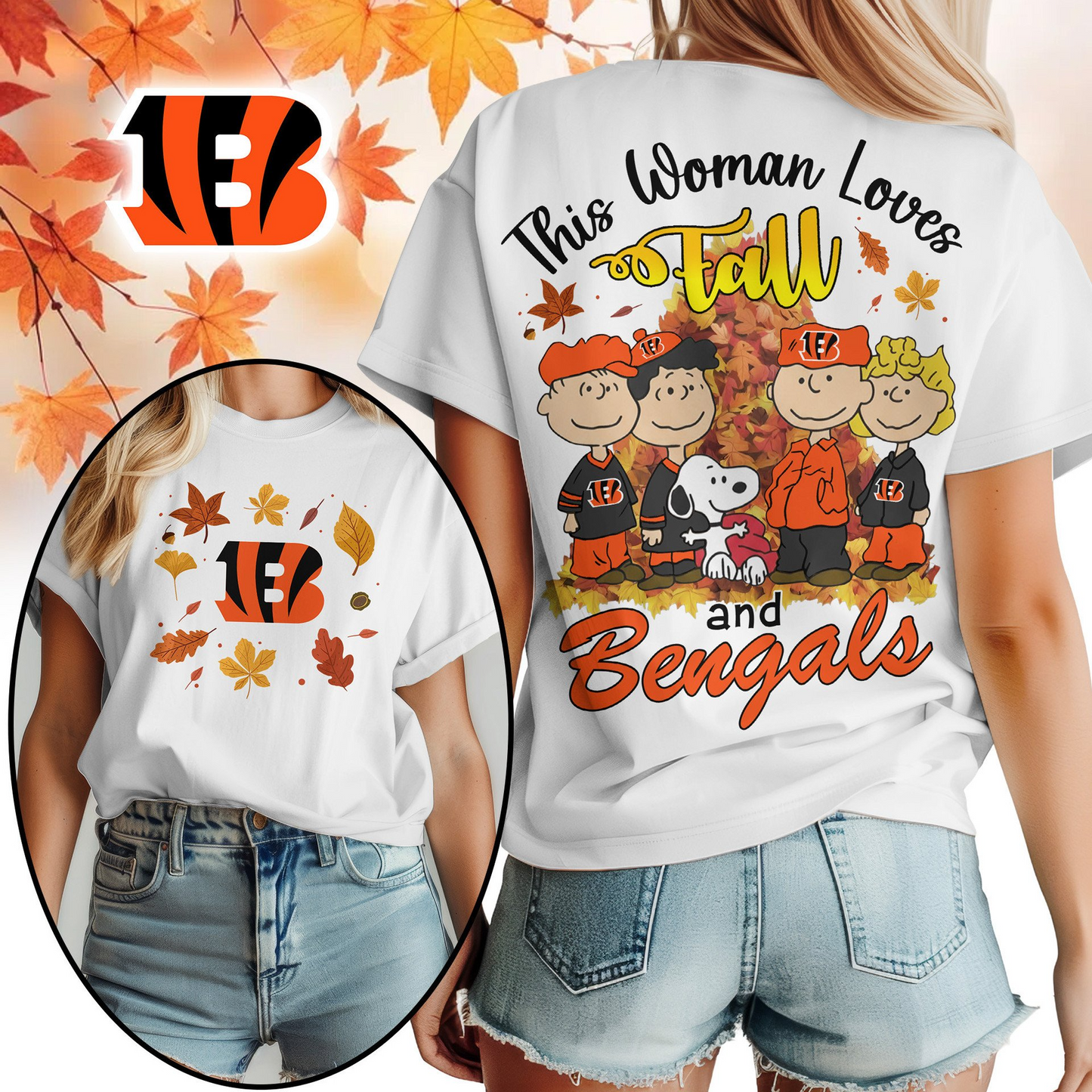 CIN Premium NFL This Woman loves fall 3D Shirt DDT CTND