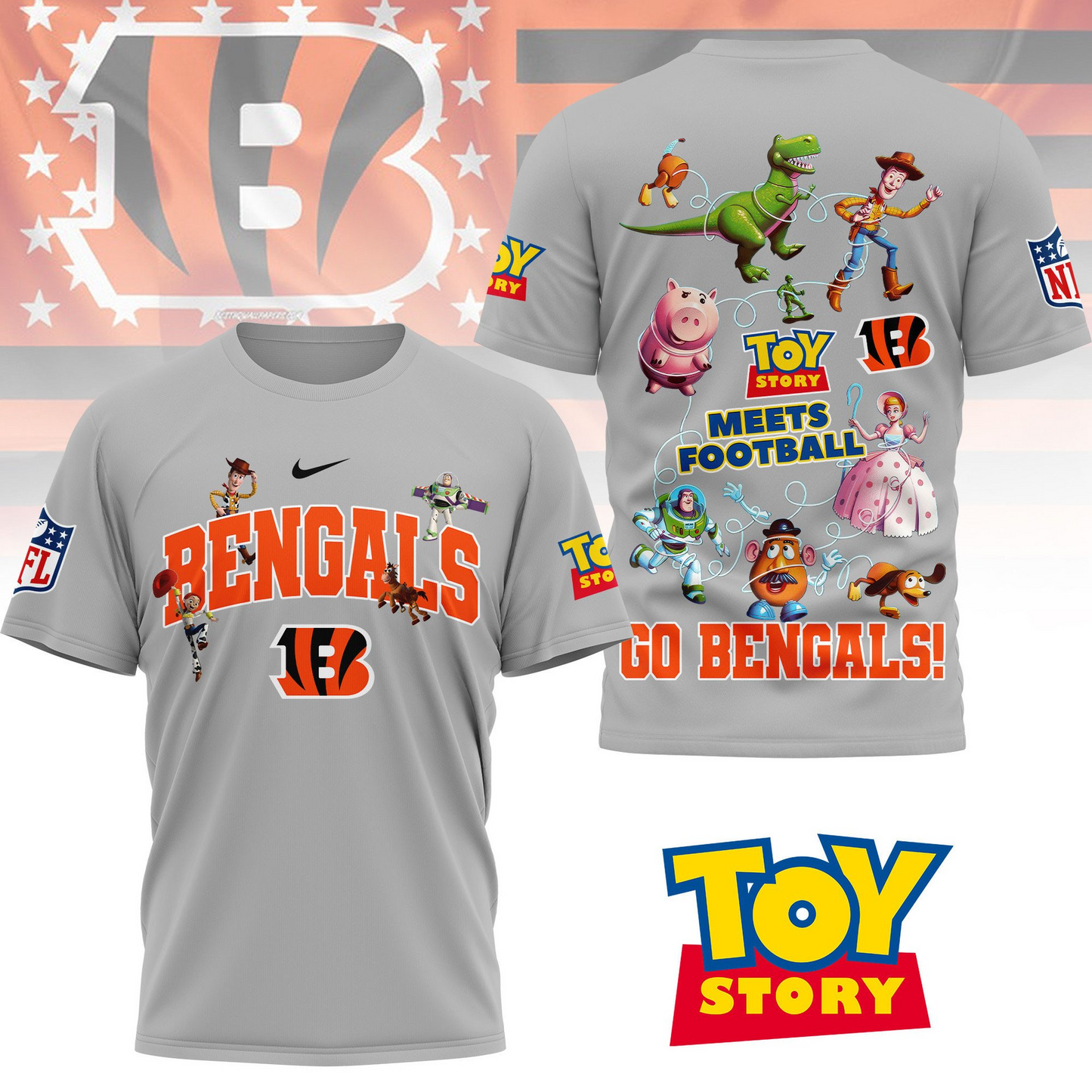 CIN Premium NFL Toy Story Fan 3D Shirt DDT CTND