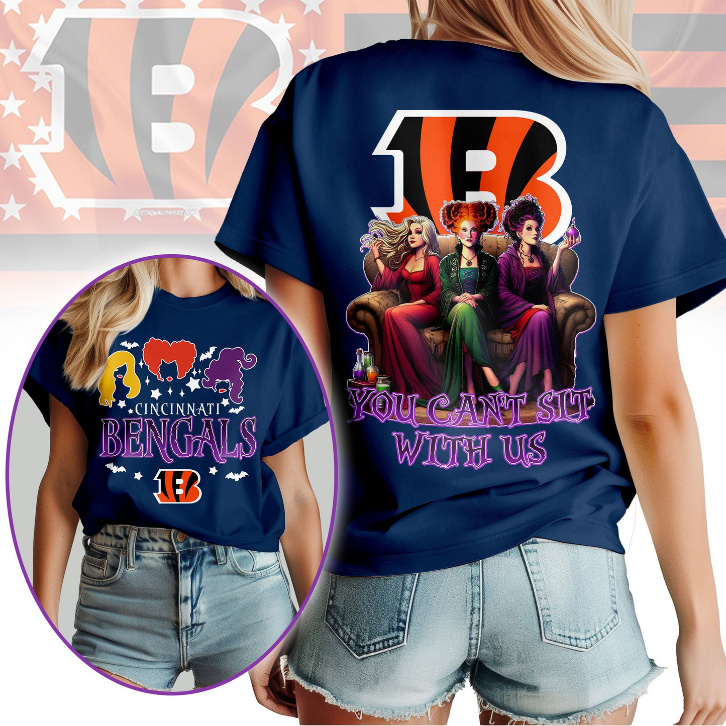 CIN Premium NFL You Can't Sit With Us 3D T-shirt DDT NTL