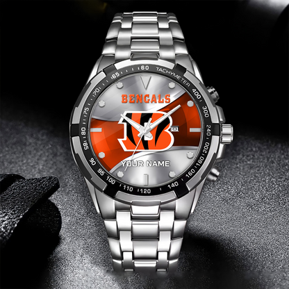 CIN x NFL Alloy Men Quartz Watch - Custom Name DATND TANTD