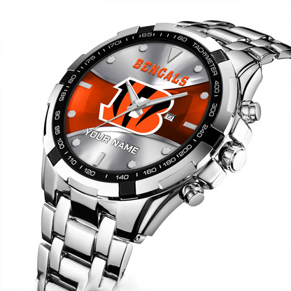 CIN x NFL Alloy Men Quartz Watch - Custom Name DATND TANTD