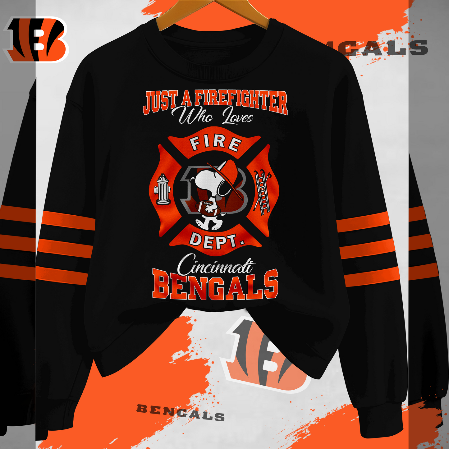 CIN x NFL Just A Firefighter Who Love Sweatshirt DDT HLPHUONG