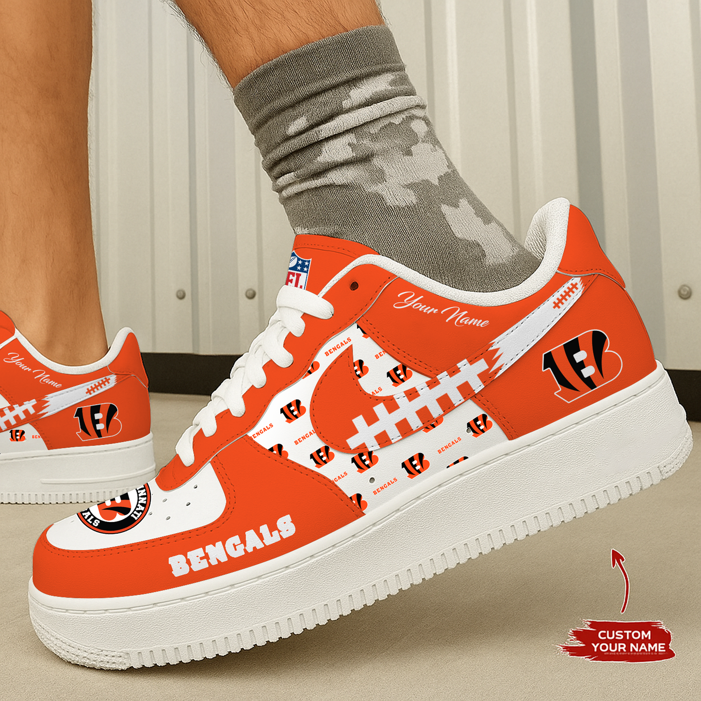 CIN x NFL Personalized AF1 Shoes DatND DVT