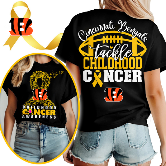 CIN X NFL Premium Childhood Cancer Awareness Month 3D Shirt DatND ThuongNH
