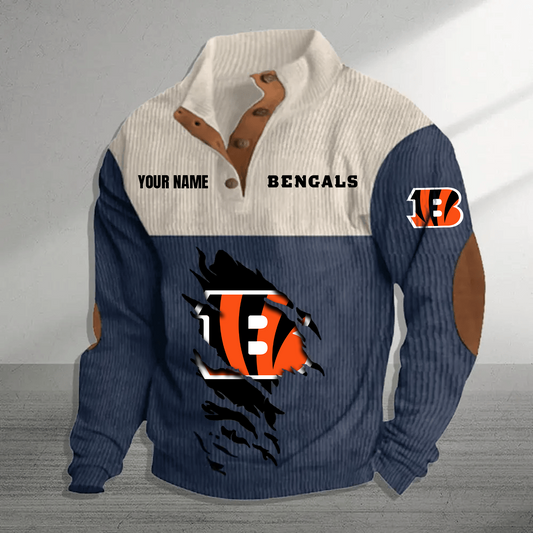 CIN x NFL Premium Personalized Game-Day Pullover DATND TANTD