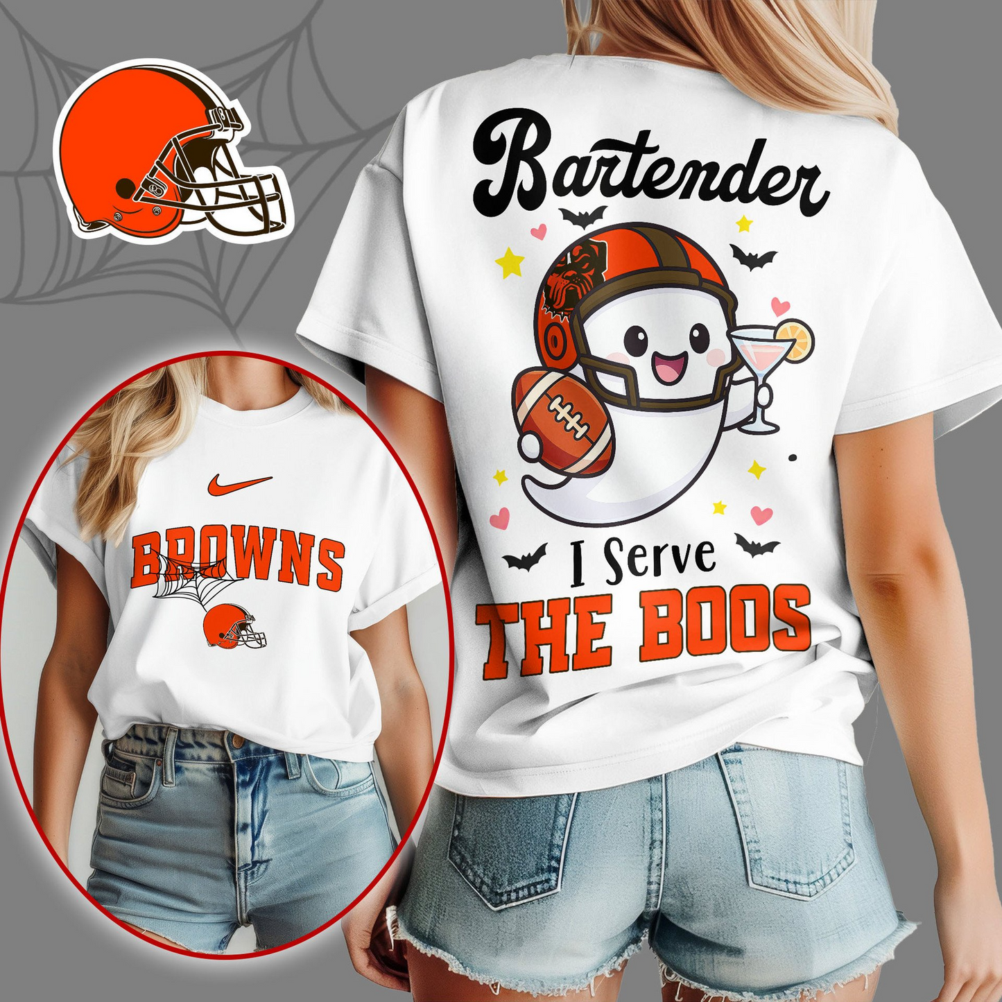 CLE Premium NFL Bartender Halloween Fan Women Shirt DDT CTND