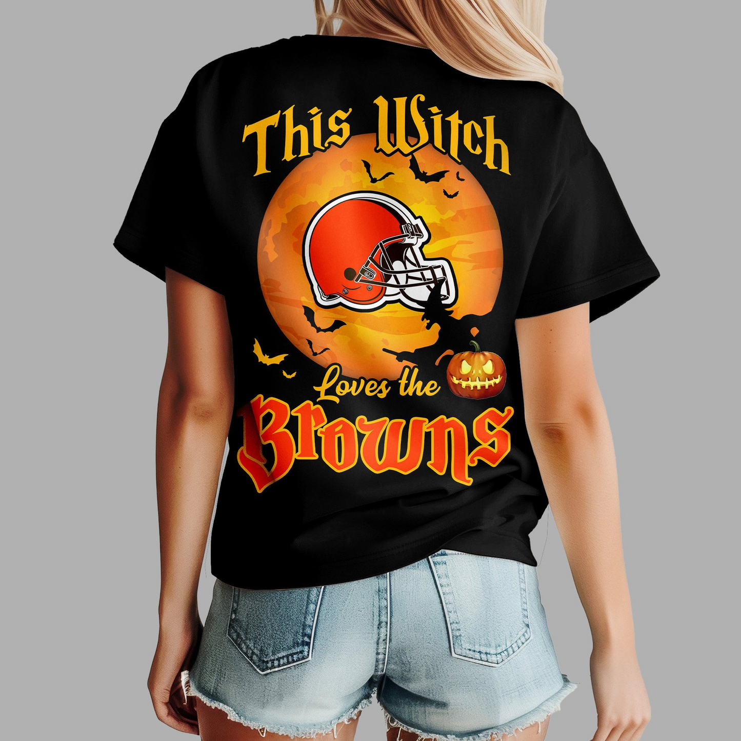 CLE Premium NFL Halloween Witch Women Shirt DDT CTND