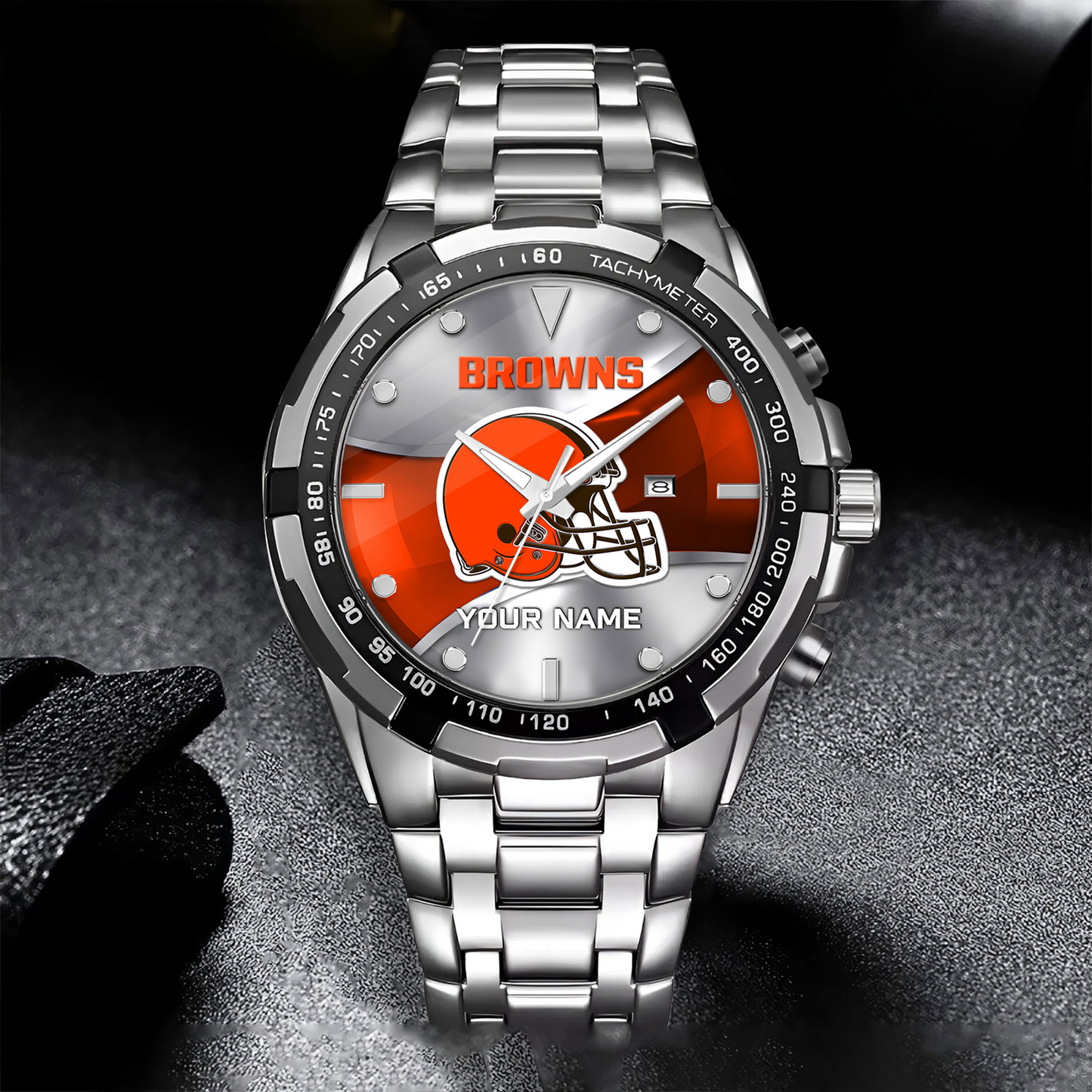 CLE x NFL Alloy Men Quartz Watch - Custom Name DATND TANTD