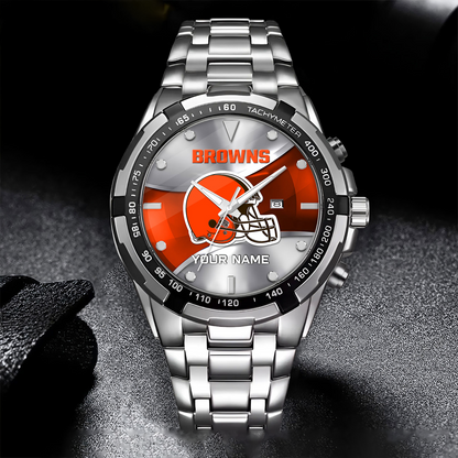 CLE x NFL Alloy Men Quartz Watch - Custom Name DATND TANTD
