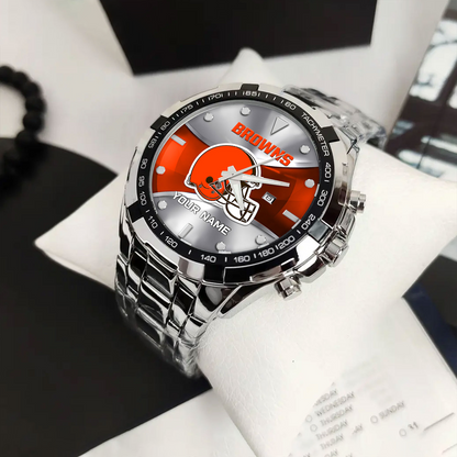 CLE x NFL Alloy Men Quartz Watch - Custom Name DATND TANTD