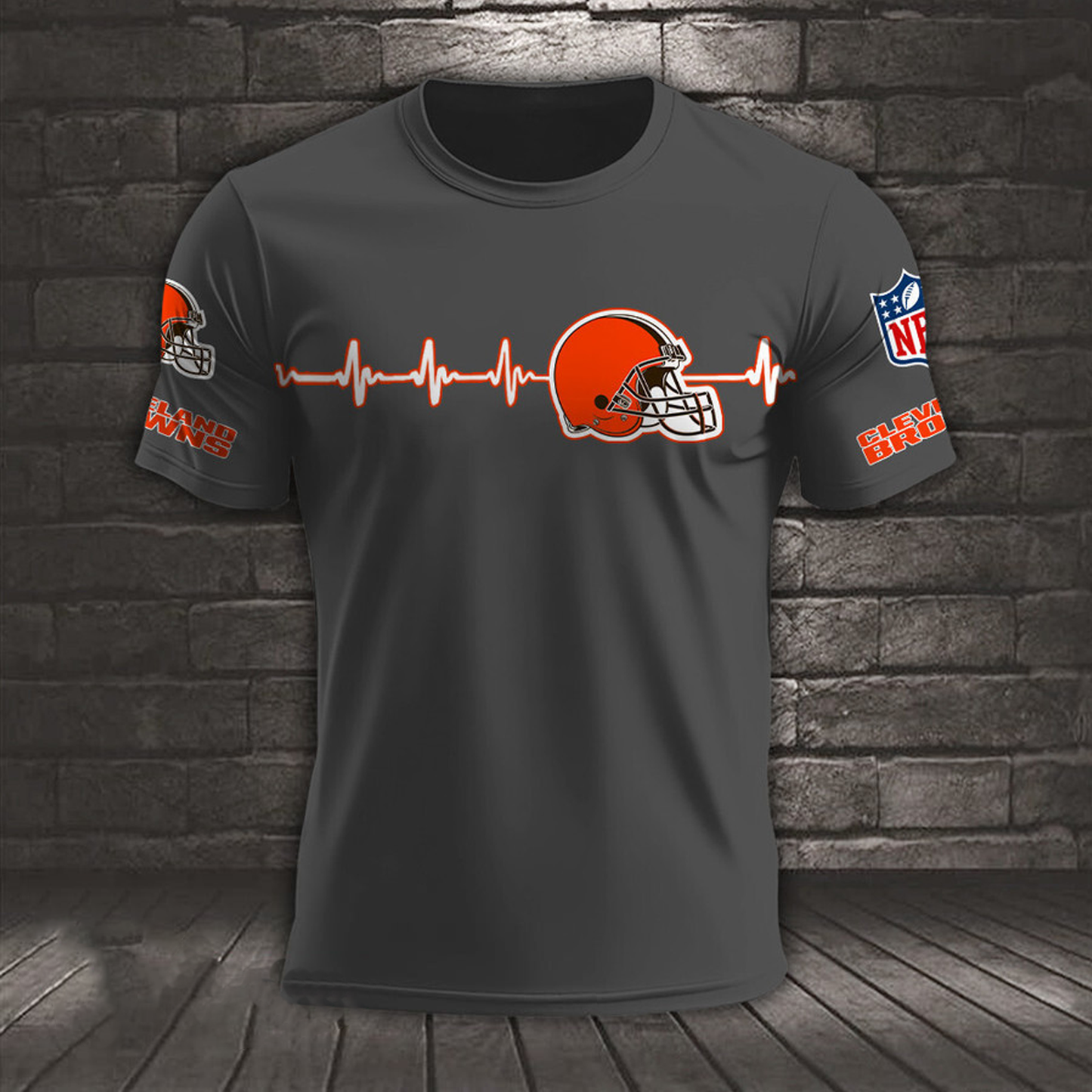 CLE x NFL Heart Rate Map Special 3D Shirt DatND ThuongNH