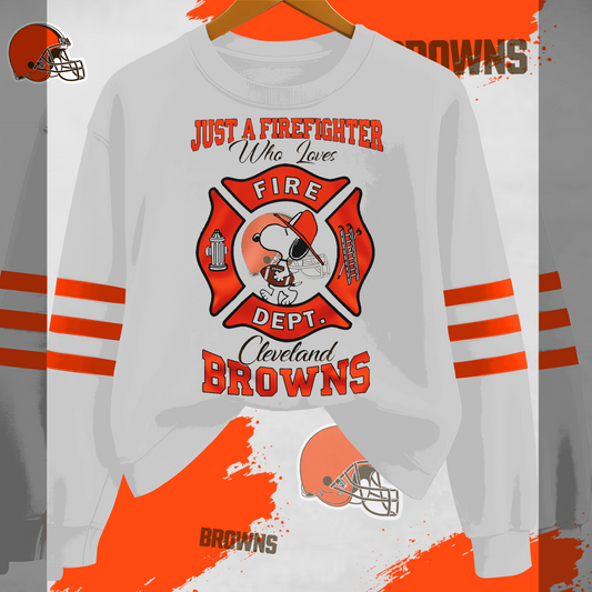 CLE x NFL Just A Firefighter Who Love Sweatshirt DDT HLPHUONG