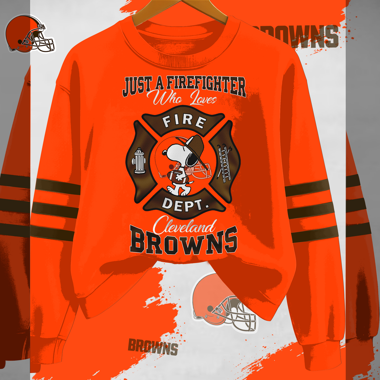 CLE x NFL Just A Firefighter Who Love Sweatshirt DDT HLPHUONG